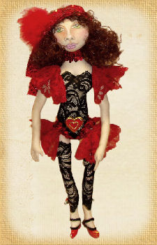 Lady in Red, a doll by Patti LaValley
