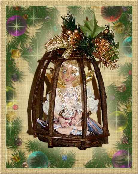 Caged Fairy, a holiday doll by Patti LaValley