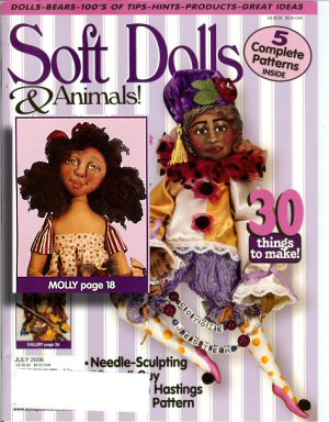 Molly on the cover of Soft Dolls and Animals! magazine